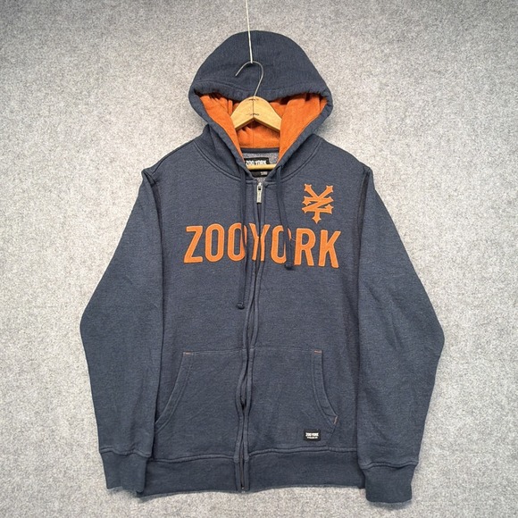 Zoo York Other - Zoo‎ York Hoodie Mens Medium Full Zip Hooded Logo Fleece